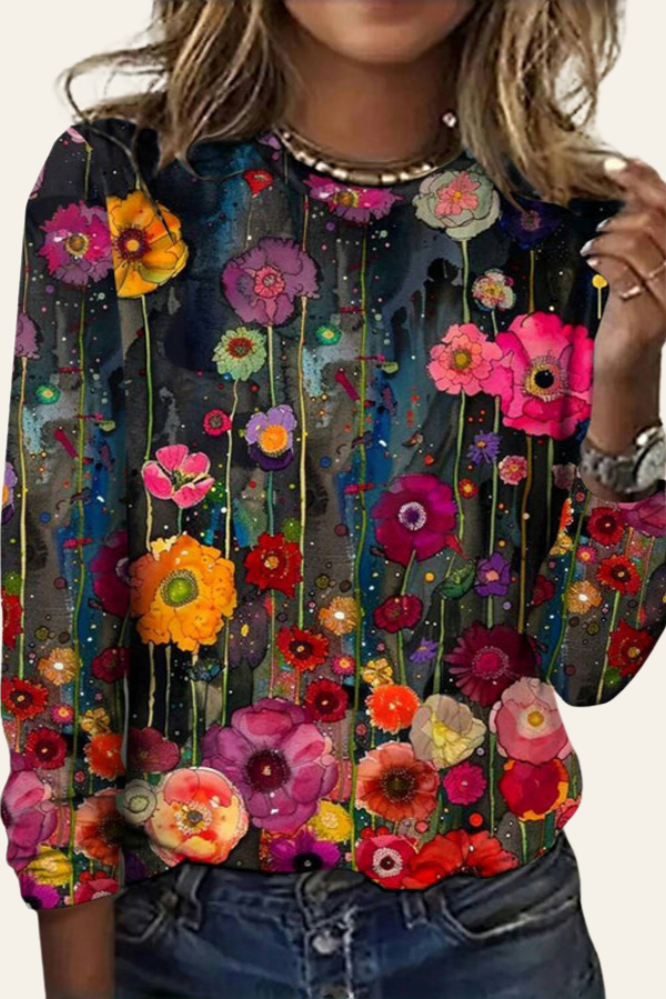ROSIE - VINTAGE FLORAL PRINT T-SHIRT