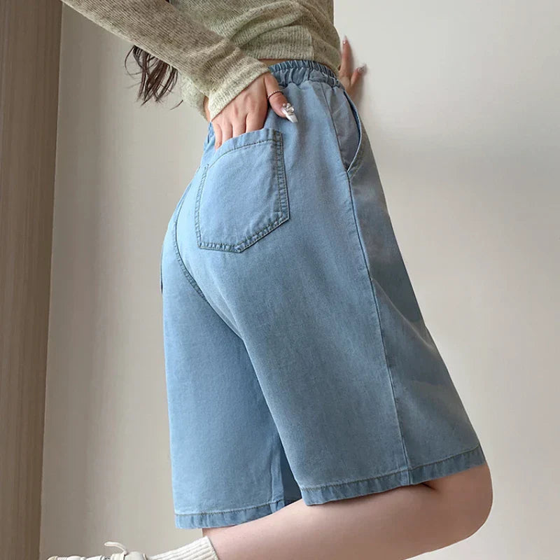 ROMY - TENCEL HIGH WAIST WIDE-LEG SHORTS