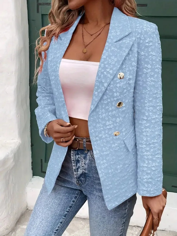 SAVANNAH - STYLISH DOUBLE BREASTED POCKETS VINTAGE BLAZER