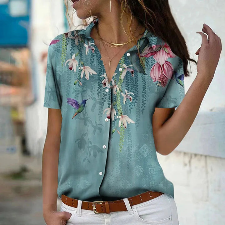 ELVÉA - FLORAL SHORT SLEEVE SHIRT