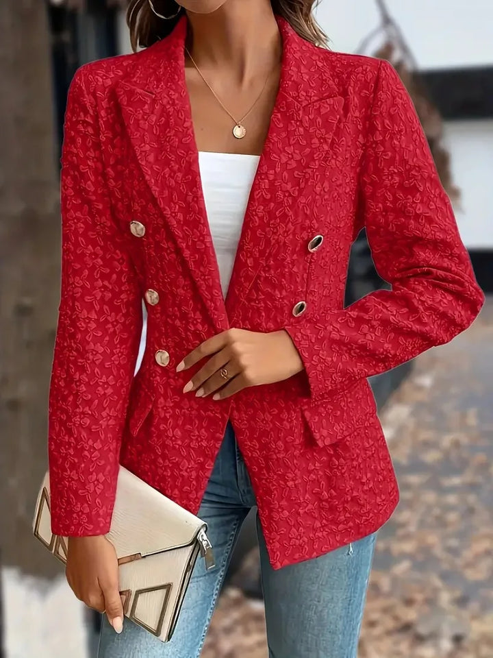 SAVANNAH - STYLISH DOUBLE BREASTED POCKETS VINTAGE BLAZER
