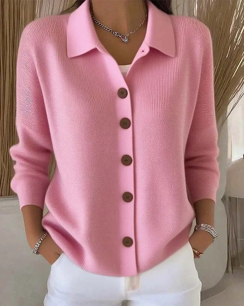 ELLY - CLASSIC CASUAL BUTTON KNIT CARDIGAN