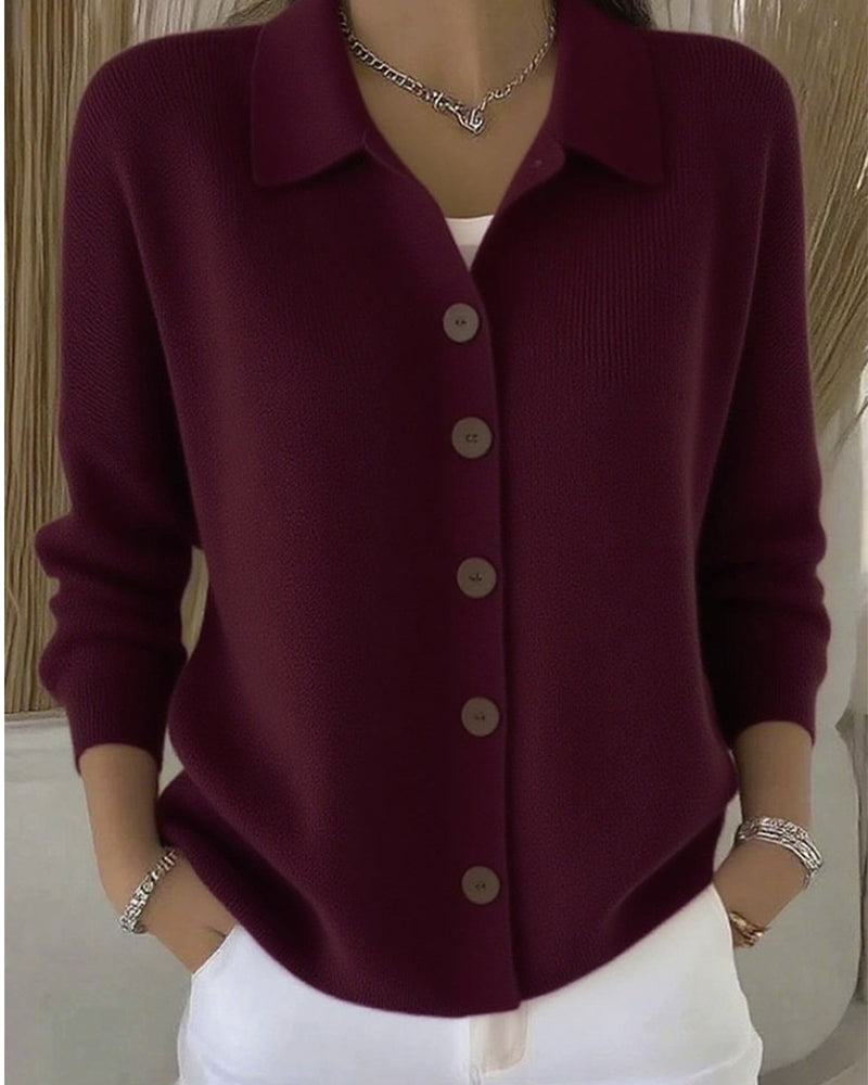 ELLY - CLASSIC CASUAL BUTTON KNIT CARDIGAN