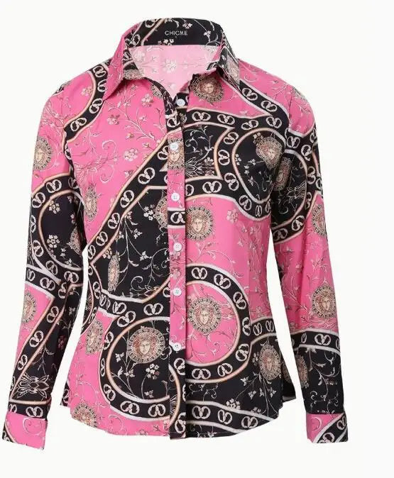 MELVARA - CHAIN PRINT SHIRT