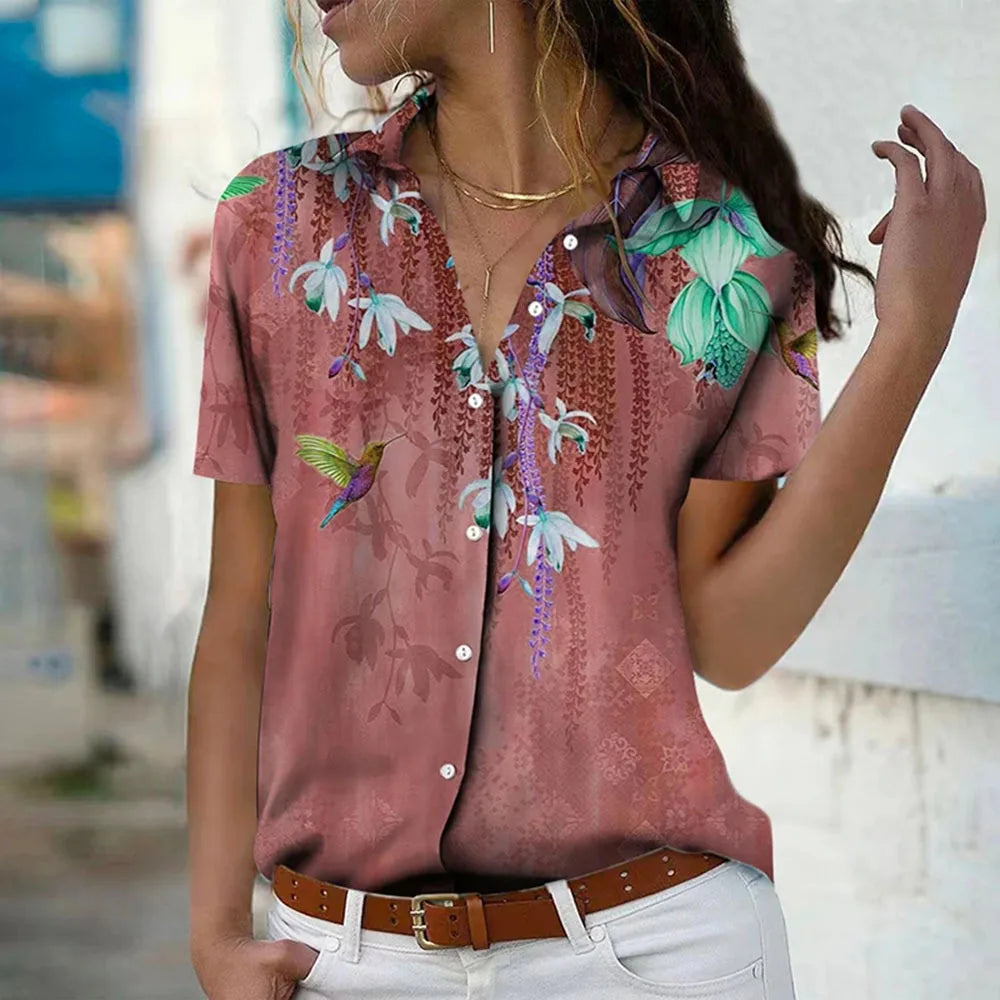 ELVÉA - FLORAL SHORT SLEEVE SHIRT