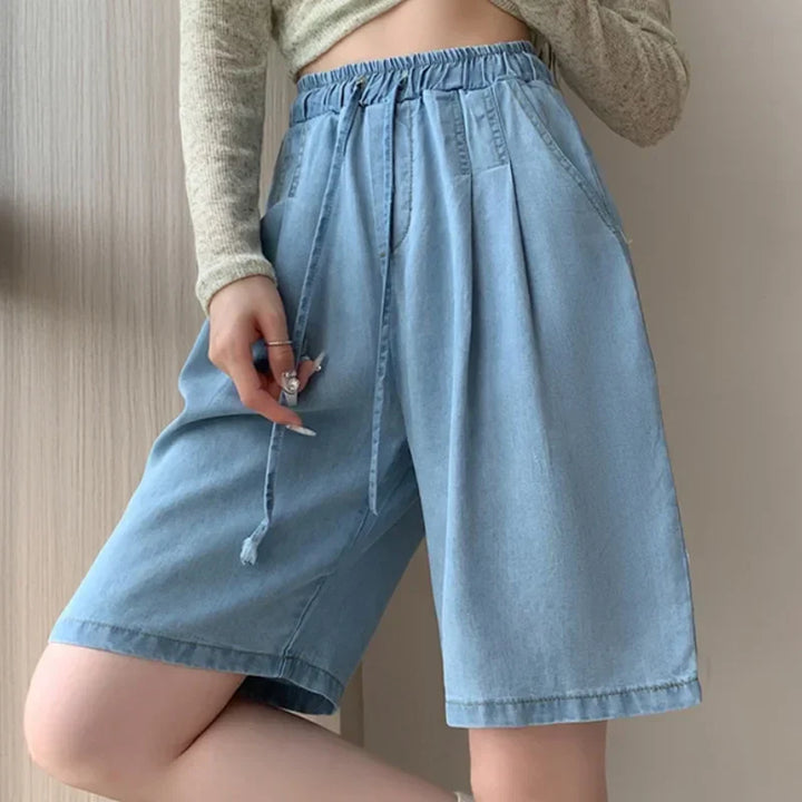ROMY - TENCEL HIGH WAIST WIDE-LEG SHORTS