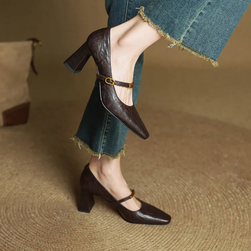 EMILY - GENUINE LEATHER HEELS