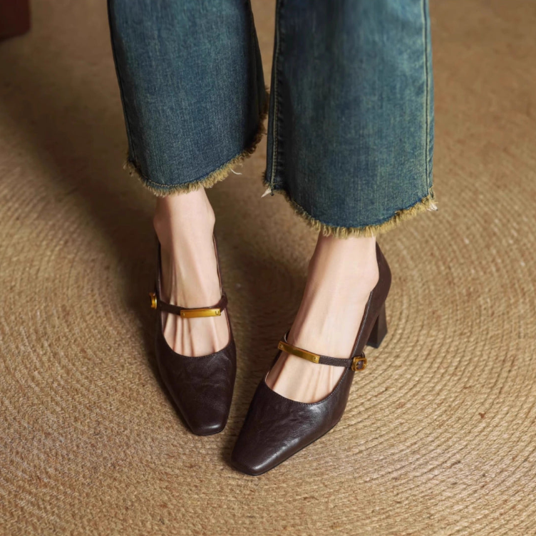 EMILY - GENUINE LEATHER HEELS