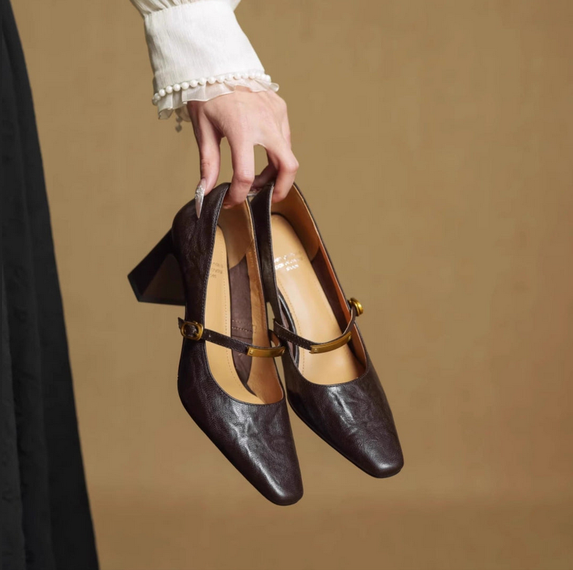 EMILY - GENUINE LEATHER HEELS