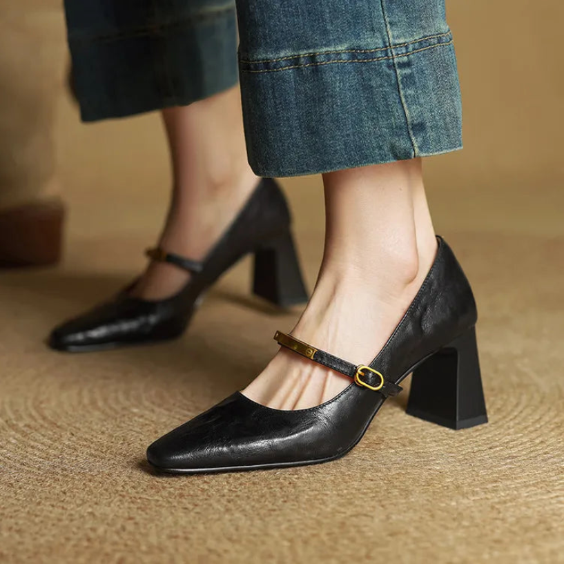 EMILY - GENUINE LEATHER HEELS