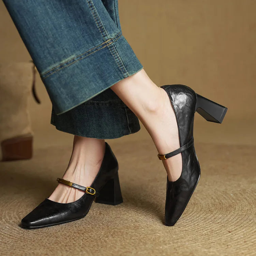 EMILY - GENUINE LEATHER HEELS
