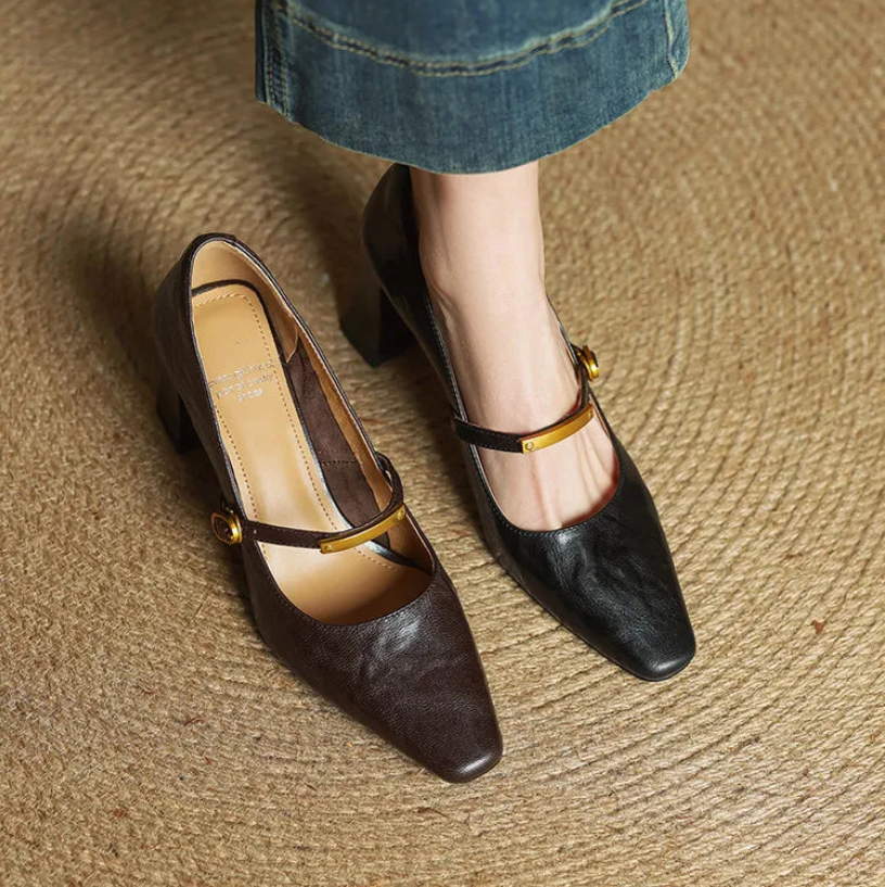 EMILY - GENUINE LEATHER HEELS