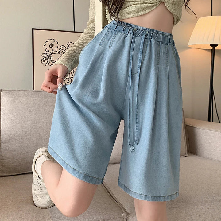 ROMY - TENCEL HIGH WAIST WIDE-LEG SHORTS