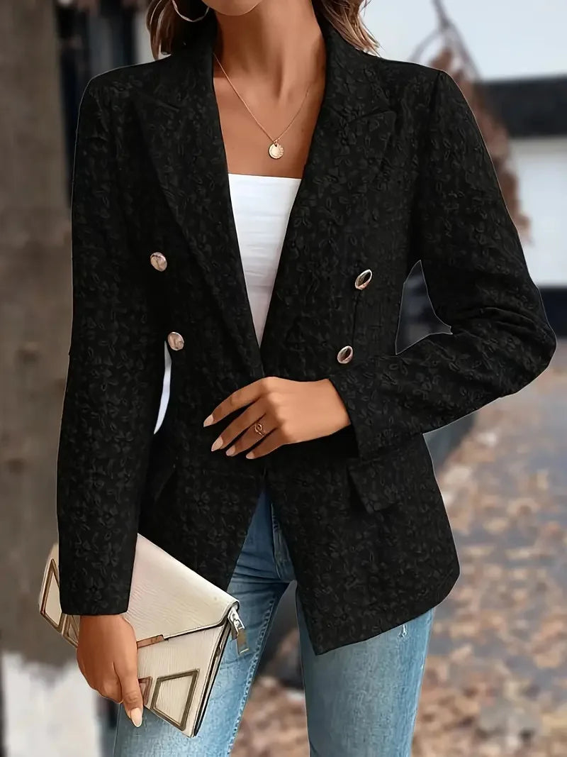 SAVANNAH - STYLISH DOUBLE BREASTED POCKETS VINTAGE BLAZER