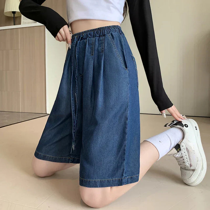 ROMY - TENCEL HIGH WAIST WIDE-LEG SHORTS