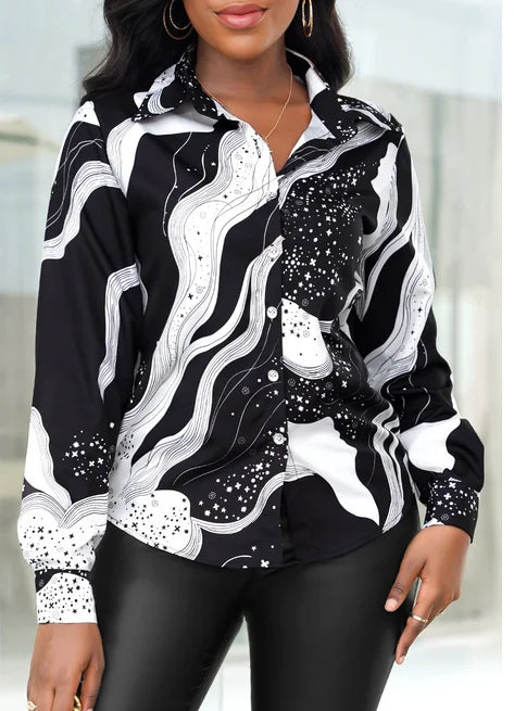 MELVARA - CHAIN PRINT SHIRT