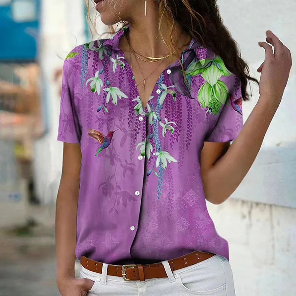 ELVÉA - FLORAL SHORT SLEEVE SHIRT