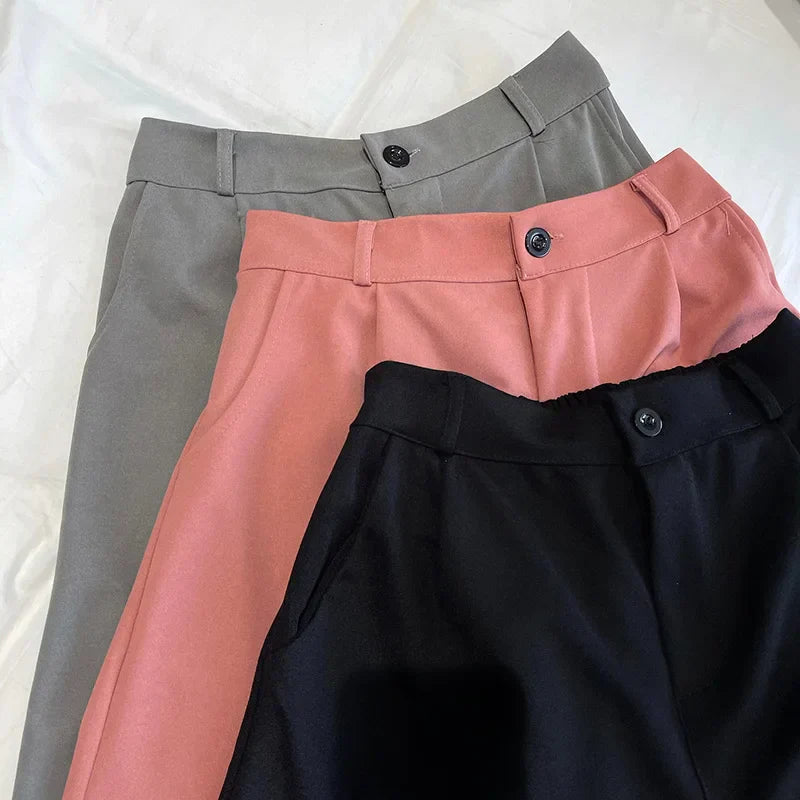 LINA - CLASSIC HIGH WAIST SUIT SHORTS