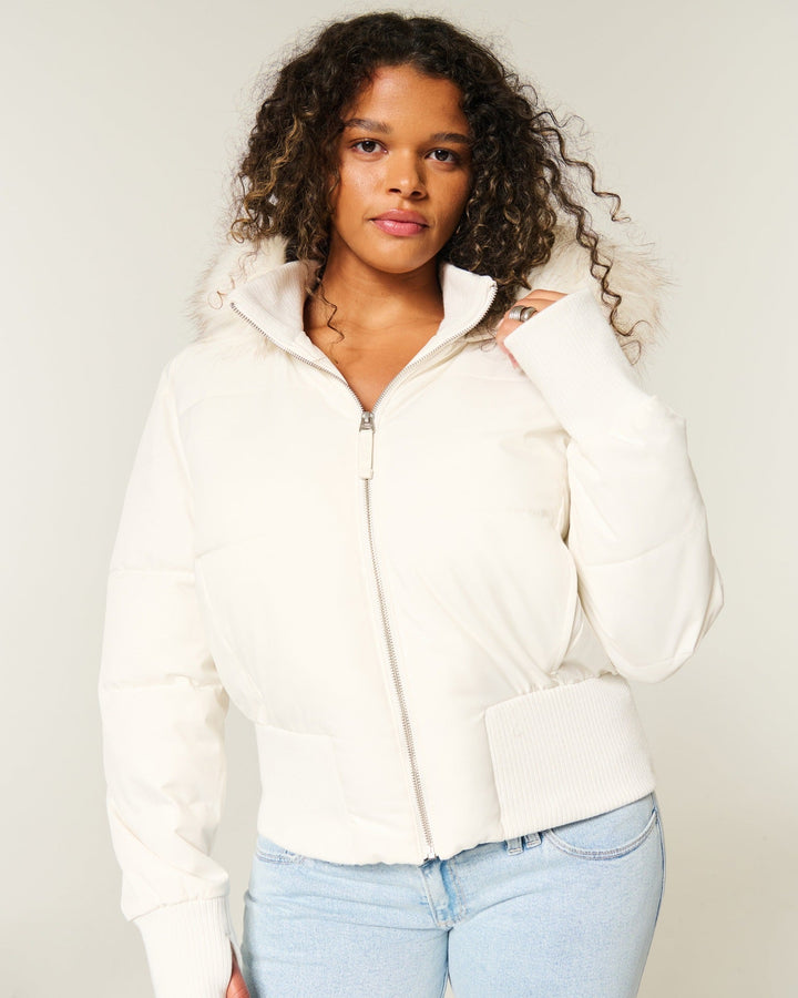 JEDDA - QUILTED JACKET WITH DETACHABLE HOOD