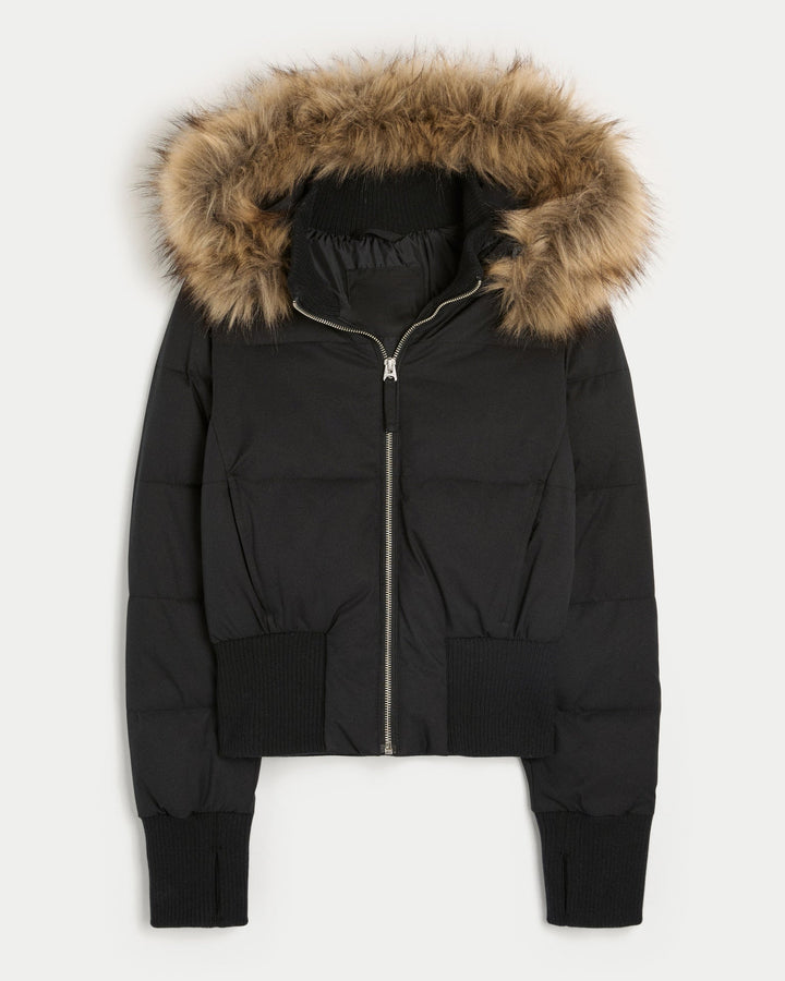 JEDDA - QUILTED JACKET WITH DETACHABLE HOOD