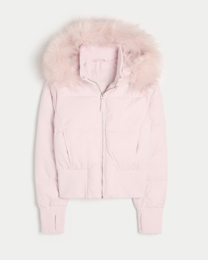 JEDDA - QUILTED JACKET WITH DETACHABLE HOOD