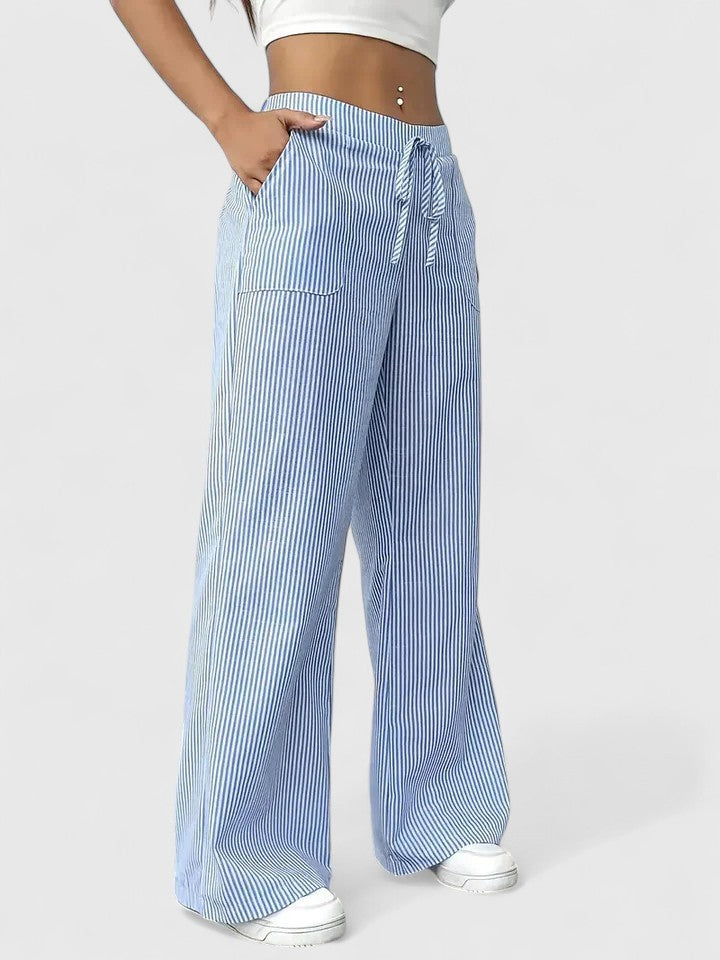 ISLA - WIDE-LEG STRIPED TROUSERS