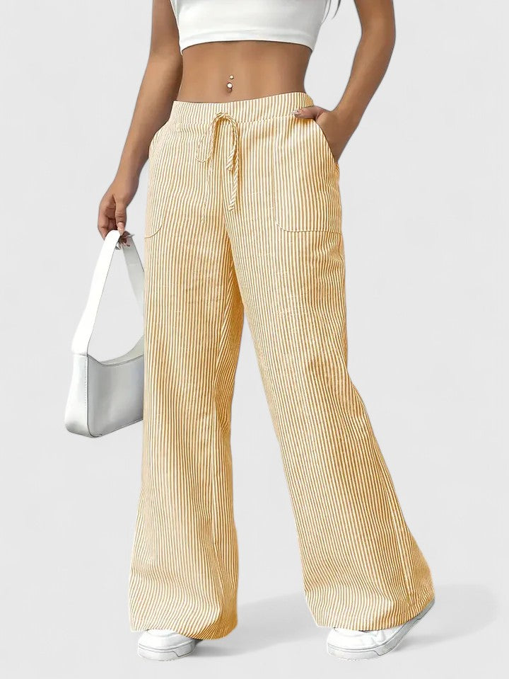 ISLA - WIDE-LEG STRIPED TROUSERS