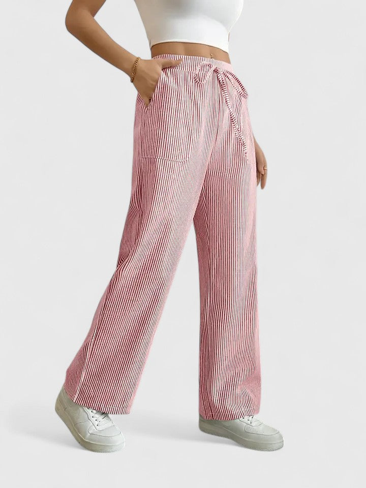 ISLA - WIDE-LEG STRIPED TROUSERS