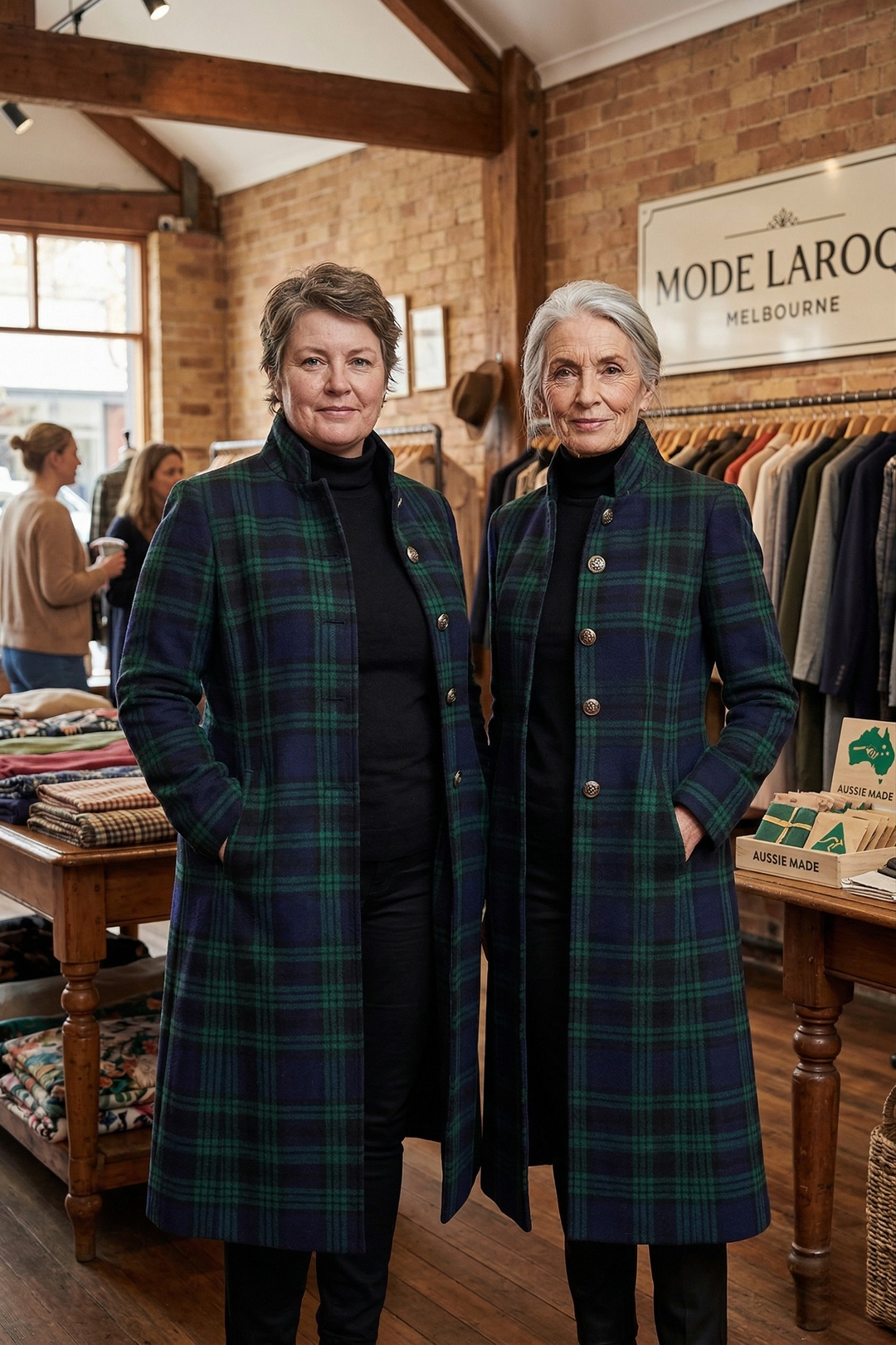 Zoe - Timeless Plaid Elegant Coat