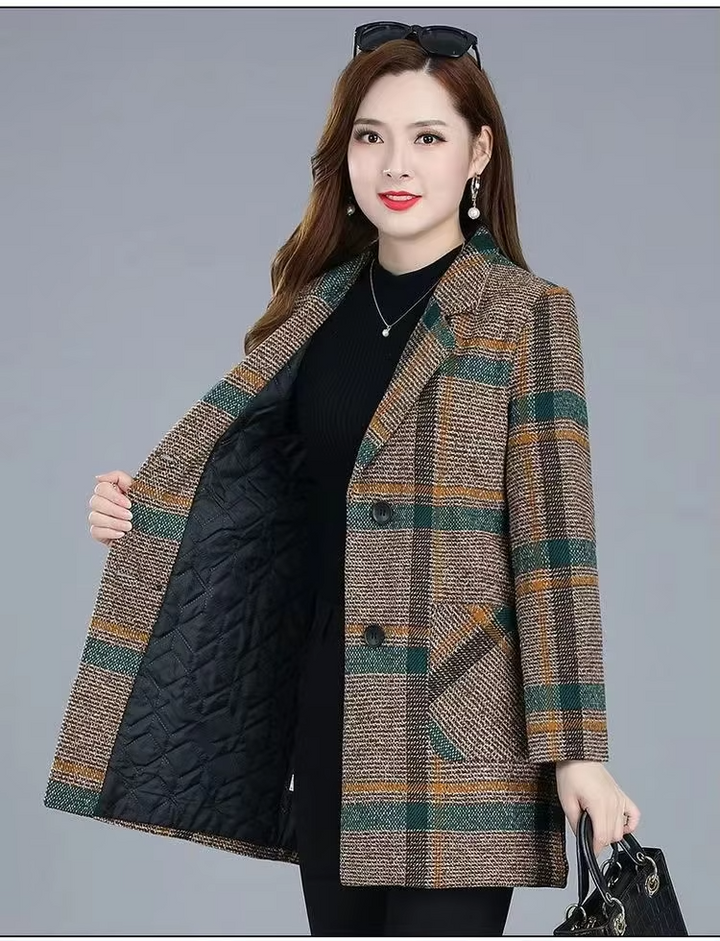 AUBREY - ELEGANT PLAID BLAZER