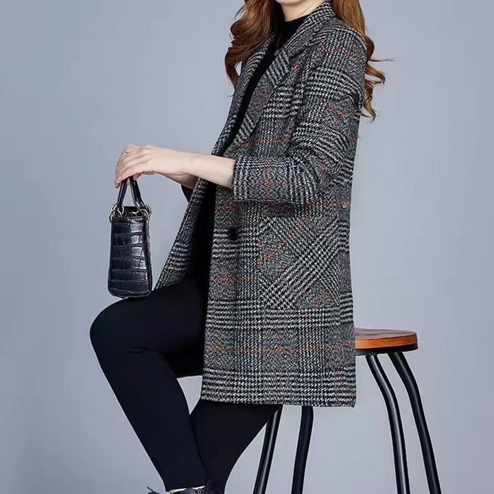 AUBREY - ELEGANT PLAID BLAZER
