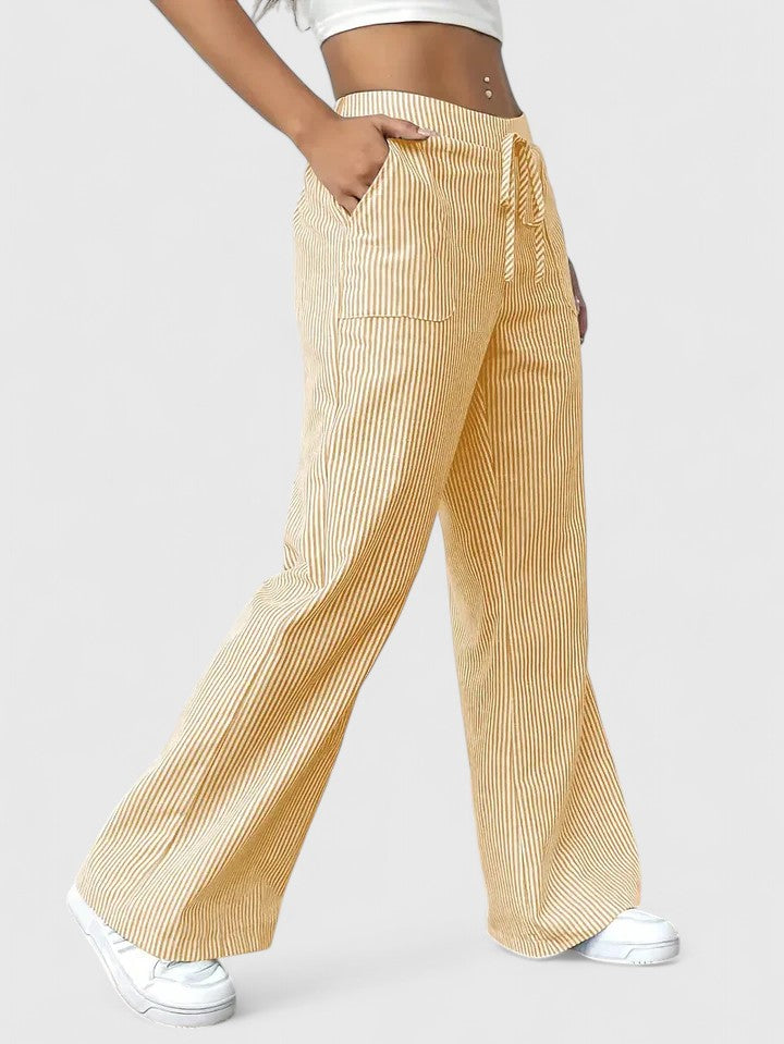 ISLA - WIDE-LEG STRIPED TROUSERS