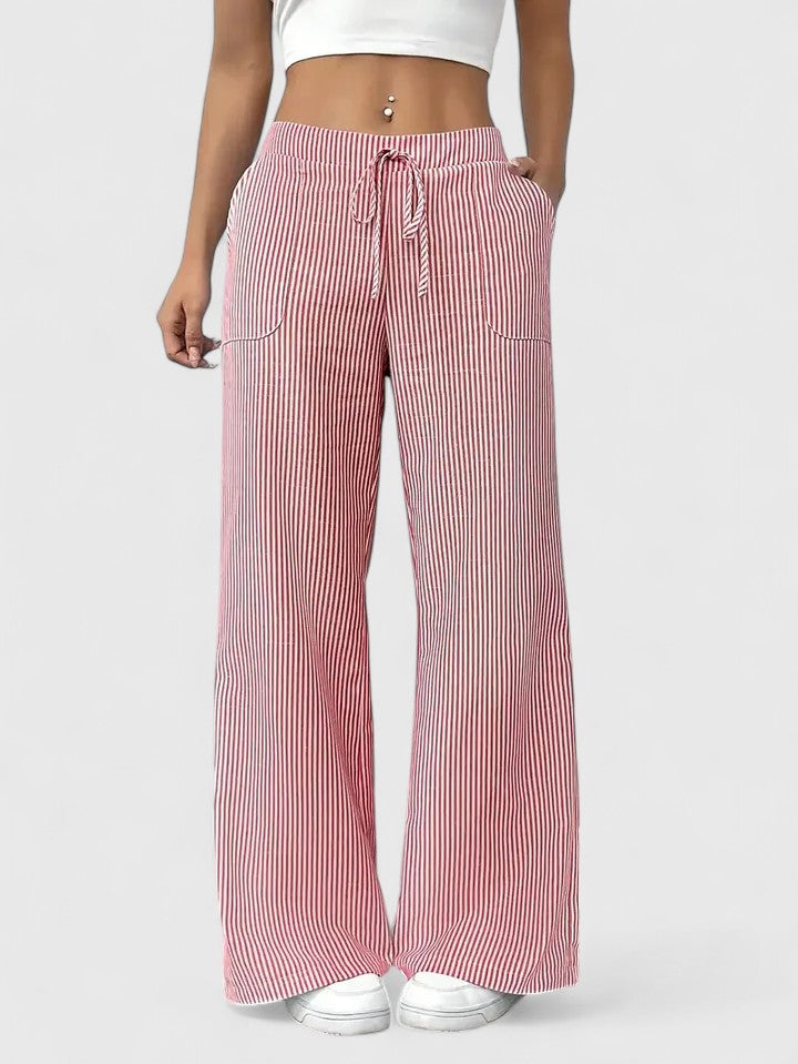 ISLA - WIDE-LEG STRIPED TROUSERS