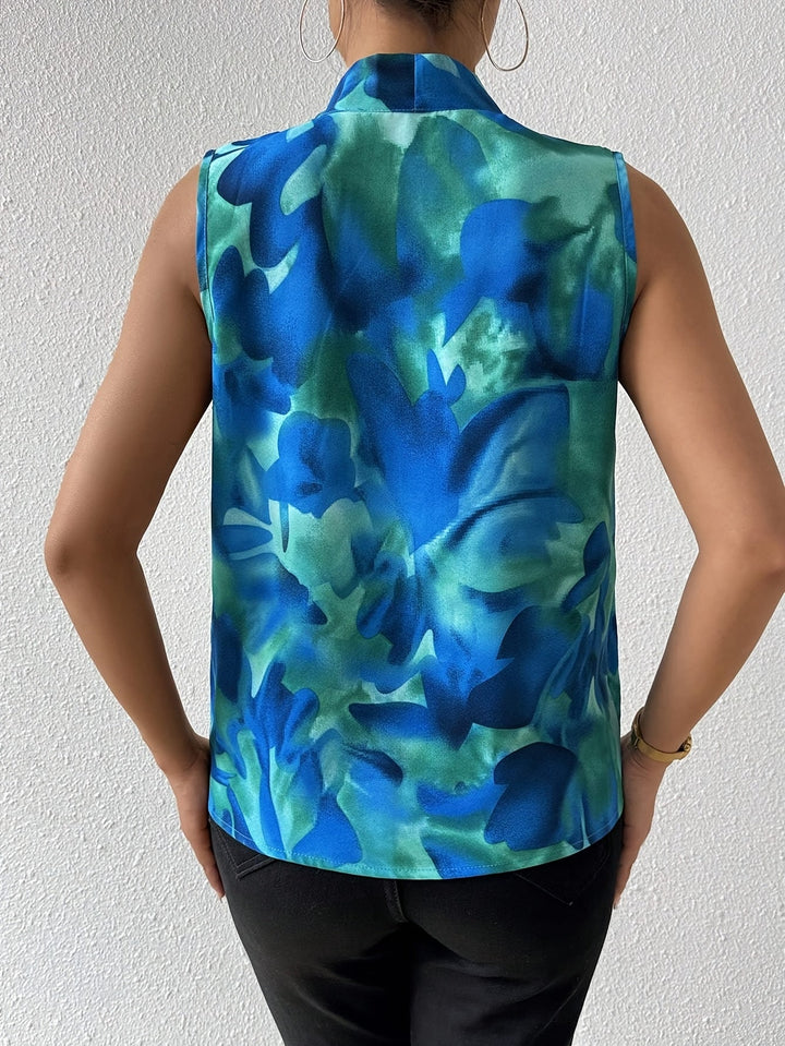 SERENYA - WATERCOLOUR SLEEVELESS BLOUSE