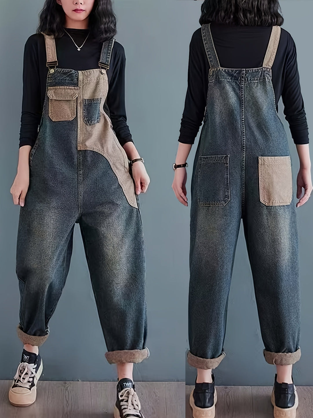 Brenda - Vintage Washed Denim Dungaree