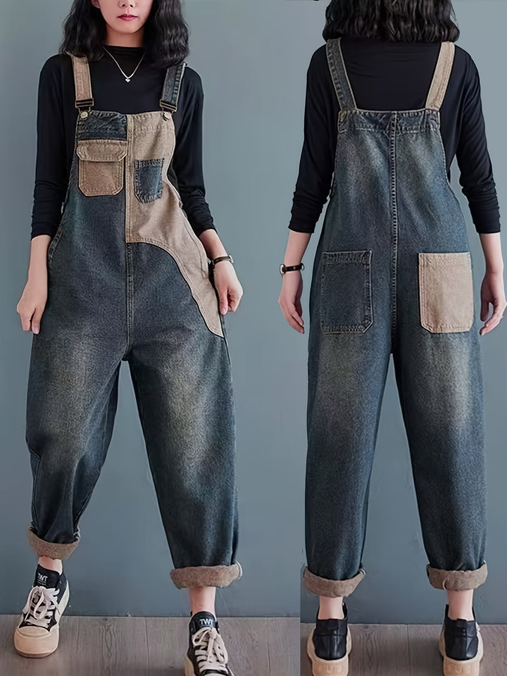 Brenda - Vintage Washed Denim Dungaree