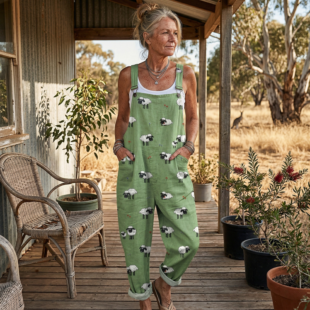 Comfortable Printed Dungarees