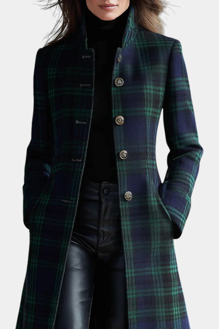 Zoe - Timeless Plaid Elegant Coat