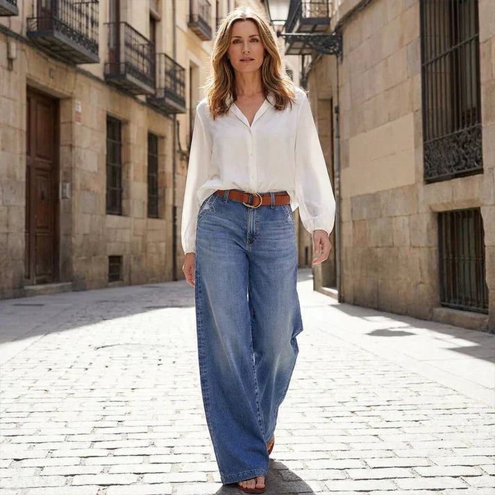 Paula – High-Waisted Wide-Leg Jeans